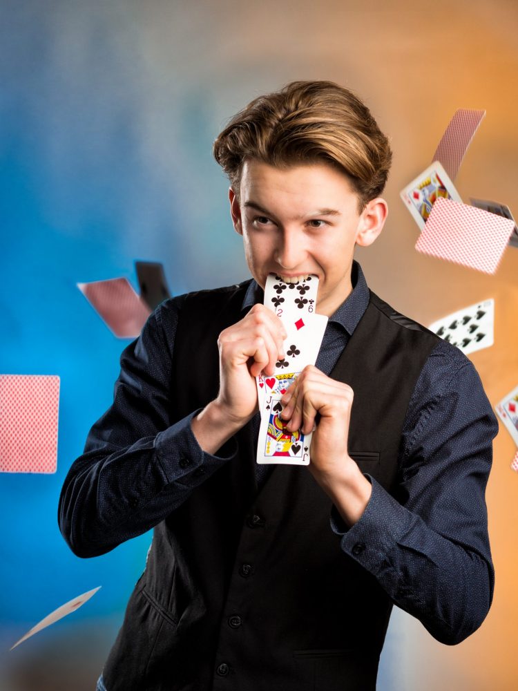 Fotos von Illusionist Nigel Otermans tijdens tv-auftritte